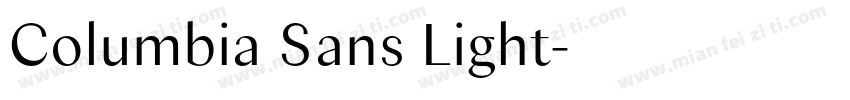 Columbia Sans Light字体转换